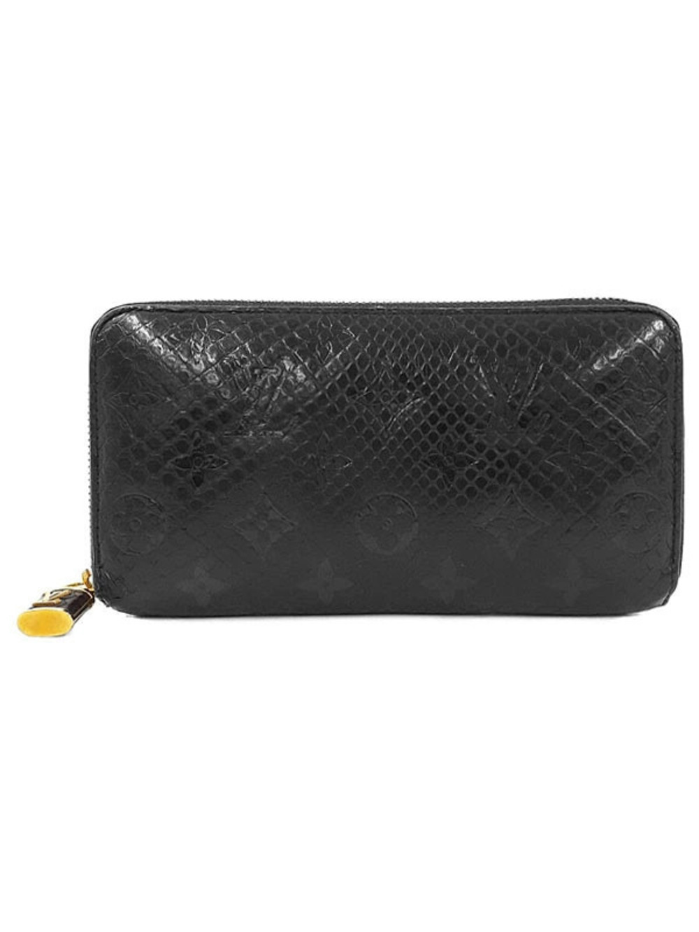 Louis Vuitton Monogram Python Zippy Wallet Round Zipper Long